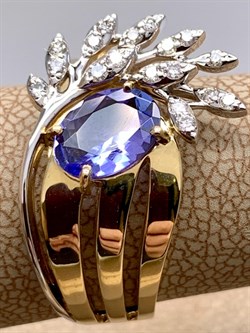 *Кольцо р.17,5, Танзанит цв Лимонное арт. 1-507927-00-31-742, (вес 5,83 г) - фото 327129