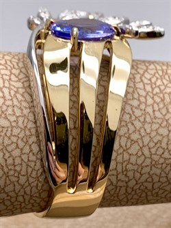 *Кольцо р.17,5, Танзанит цв Лимонное арт. 1-507927-00-31-742, (вес 5,83 г) - фото 327130