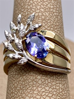 *Кольцо р.17,5, Танзанит цв Лимонное арт. 1-507927-00-31-742, (вес 5,83 г) - фото 327131