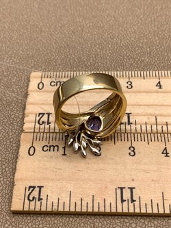 *Кольцо р.17,5, Танзанит цв Лимонное арт. 1-507927-00-31-742, (вес 5,83 г) - фото 327133