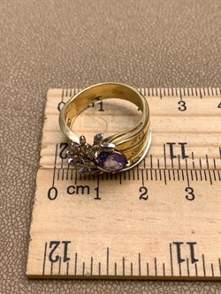 *Кольцо р.17,5, Танзанит цв Лимонное арт. 1-507927-00-31-742, (вес 5,83 г) - фото 327134