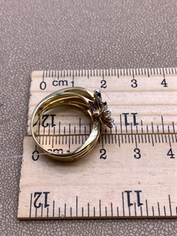 *Кольцо р.17,5, Танзанит цв Лимонное арт. 1-507927-00-31-742, (вес 5,83 г) - фото 327135