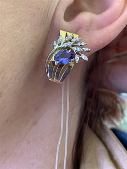 *Серьги Танзанит цв Лимонное арт. 2-507927-00-31-064 (вес 8,17 г) - фото 327142