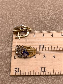 *Серьги Танзанит цв Лимонное арт. 2-507927-00-31-064 (вес 8,17 г) - фото 327145