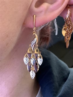 *Серьги Жар Птицы цв Красное арт. 02-3575-00-000-1110-04-636 (вес 4,64 г) - фото 327155 *Серьги Жар Птицы цв Красное арт. 02-3575-00-000-1110-04-636 (вес 4,64 г) - фото 327155