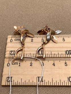 *Серьги Жар Птицы цв Красное арт. 02-3575-00-000-1110-04-636 (вес 4,64 г) - фото 327157 *Серьги Жар Птицы цв Красное арт. 02-3575-00-000-1110-04-636 (вес 4,64 г) - фото 327157