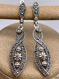 *Серьги 8 марта Марказит арт. HE1400-968 Вес 7,86 г - фото 327231 *Серьги 8 марта Марказит арт. HE1400-968 Вес 7,86 г - фото 327231