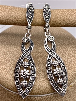 *Серьги 8 марта Марказит арт. HE1400-968 Вес 7,86 г - фото 327232 *Серьги 8 марта Марказит арт. HE1400-968 Вес 7,86 г - фото 327232