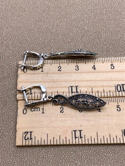 *Серьги 8 марта Марказит арт. HE1400-968 Вес 7,86 г - фото 327236 *Серьги 8 марта Марказит арт. HE1400-968 Вес 7,86 г - фото 327236