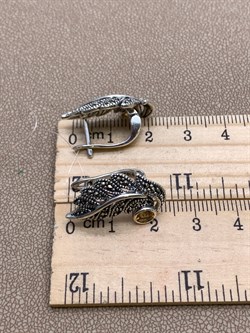 *Серьги Микс Марказит Цитрин арт. HE0001-619 вес 7.36 г - фото 327472 *Серьги Микс Марказит Цитрин арт. HE0001-619 вес 7.36 г - фото 327472