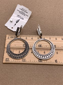 *Серьги Марказит арт. HE838-999 Вес 14.38 г - фото 327557 *Серьги Марказит арт. HE838-999 Вес 14.38 г - фото 327557