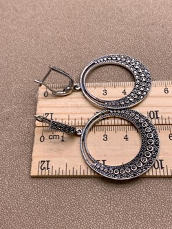 *Серьги Марказит арт. HE838-999 Вес 14.38 г - фото 327558 *Серьги Марказит арт. HE838-999 Вес 14.38 г - фото 327558