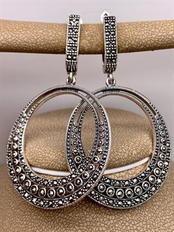 *Серьги Марказит арт. HE838-999 Вес 14.38 г - фото 327560 *Серьги Марказит арт. HE838-999 Вес 14.38 г - фото 327560