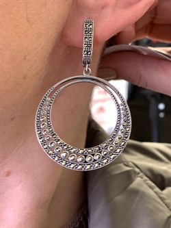 *Серьги Марказит арт. HE838-999 Вес 14.38 г - фото 327561 *Серьги Марказит арт. HE838-999 Вес 14.38 г - фото 327561