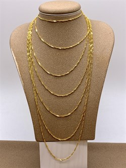 *Шейное украшение р.40-45 Сингапур 7 рядов арт. 8100480-С883-01-918 Вес 11,46 г - фото 327605