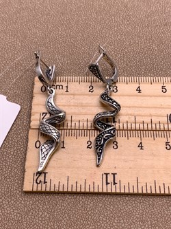 *Серьги Марказит арт. HE1322-272 Вес 7,84 г - фото 327793 *Серьги Марказит арт. HE1322-272 Вес 7,84 г - фото 327793