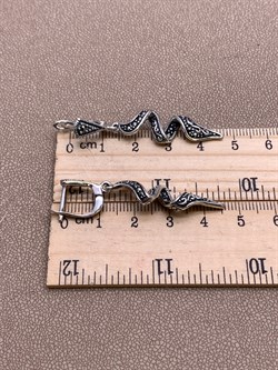 *Серьги Марказит арт. HE1322-272 Вес 7,84 г - фото 327794 *Серьги Марказит арт. HE1322-272 Вес 7,84 г - фото 327794