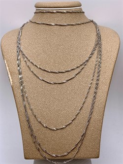 *Шейное украшение р.40-45 Сингапур 7 рядов арт. 8100480-С888-01-446 Вес 11,59 г - фото 328017