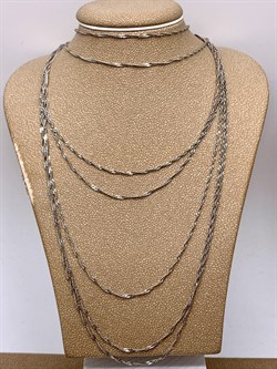 *Шейное украшение р.40-45 Сингапур 7 рядов арт. 8100480-С888-01-446 Вес 11,59 г - фото 328018