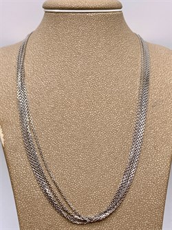 Шейное украшение р.55-60 Якорь 6 рядов арт. 8100469-С888-01-972 Вес 11,44 г - фото 328041