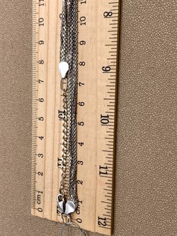 Шейное украшение р.50-55 Якорь 6 рядов арт. 8100469-С888-01-975 Вес 10,65 г - фото 328059