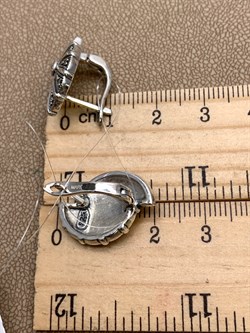 *Серьги Марказит арт HE702-058 вес 7,79 г - фото 328076