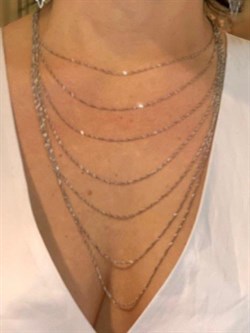 *Шейное украшение р.40-45 Сингапур 7 рядов арт. 8100480-С888-01-446 Вес 11,59 г - фото 328114