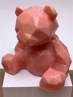 Сувенир Мишка Пудровый розовый арт 371224 вес 68,96 гр Украшение для интерьера Ручная работа - фото 328250