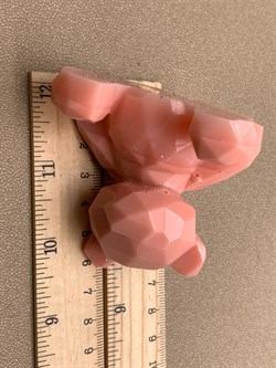 Сувенир Мишка Пудровый розовый арт 371224 вес 68,96 гр Украшение для интерьера Ручная работа - фото 328252