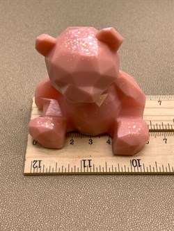 Сувенир Мишка Пудровый розовый арт 371224 вес 68,96 гр Украшение для интерьера Ручная работа - фото 328253