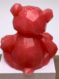 Сувенир Мишка Чайная Роза арт 401224 вес 69,39 гр Украшение для интерьера Ручная работа - фото 328270