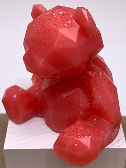 Сувенир Мишка Чайная Роза арт 401224 вес 69,39 гр Украшение для интерьера Ручная работа - фото 328271