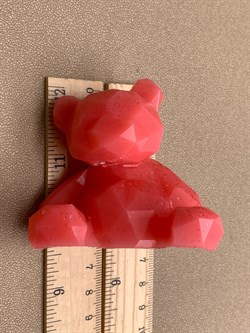 Сувенир Мишка Чайная Роза арт 401224 вес 69,39 гр Украшение для интерьера Ручная работа - фото 328273