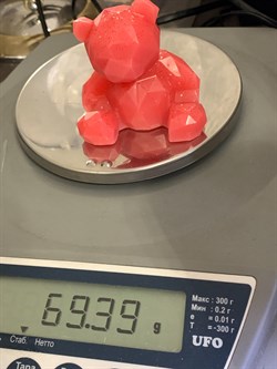 Сувенир Мишка Чайная Роза арт 401224 вес 69,39 гр Украшение для интерьера Ручная работа - фото 328275