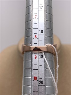 *Кольцо р.19 Ремешок Белый Фианит арт. MP-R00843-X-G-X-X-W-031 вес 5,6 г - фото 328302