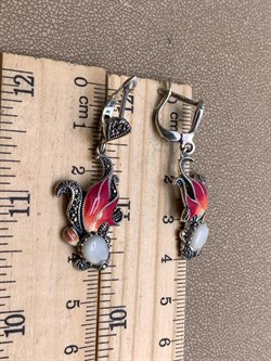 *Серьги Микс Марказит Белый Перламутр Эмаль арт. С 1029-926 вес 8 г - фото 328396 *Серьги Микс Марказит Белый Перламутр Эмаль арт. С 1029-926 вес 8 г - фото 328396