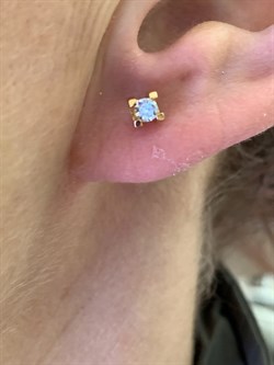 *Серьги Пусеты Белый Фианит арт. 02-0971/ПЗКЦ-00-704 вес 1,02 г - фото 328420 *Серьги Пусеты Белый Фианит арт. 02-0971/ПЗКЦ-00-704 вес 1,02 г - фото 328420