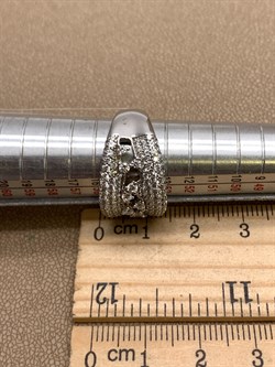 *Кольцо р.17,5 Белый Фианит Микро вставки арт. MP-R00290-X-W-X-X-W-585 вес 7,1 г - фото 328451