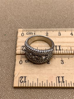 *Кольцо р.17,5 Белый Фианит Микро вставки арт. MP-R00290-X-W-X-X-W-585 вес 7,1 г - фото 328458