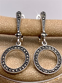 *Серьги Круги Марказит арт. HE0905-883 Вес 5,05 г - фото 328824 *Серьги Круги Марказит арт. HE0905-883 Вес 5,05 г - фото 328824