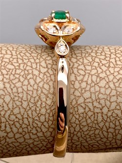 *Кольцо р.17,5 Изумруд цв Красное арт. 14430-101-978, (вес 2,21 г) - фото 329057