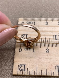 *Кольцо р.17,5 Изумруд цв Красное арт. 14430-101-978, (вес 2,21 г) - фото 329060