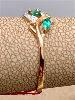 *Кольцо р.19 Изумруд цв Красное арт. 11283-101-743 (вес 1,38 г) - фото 329067 *Кольцо р.19 Изумруд цв Красное арт. 11283-101-743 (вес 1,38 г) - фото 329067