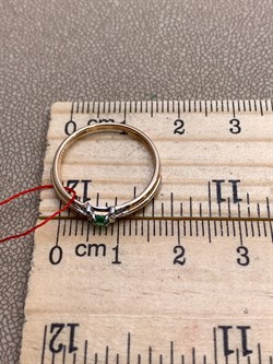 *Кольцо р.16,5 Изумруд цв Красное арт. 13825-101-494 (вес 1,33 г) - фото 329081
