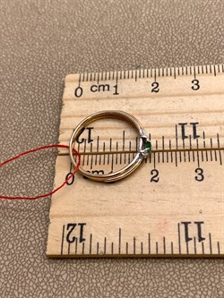 *Кольцо р.16,5 Изумруд цв Красное арт. 13825-101-494 (вес 1,33 г) - фото 329082