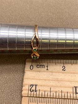 *Кольцо р.17,5 Изумруд цв Красное арт. 13534-101-422 (вес 1,84 г) - фото 329094