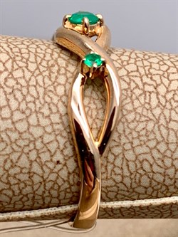 *Кольцо р.17,5 Изумруд цв Красное арт. 13534-101-422 (вес 1,84 г) - фото 329097