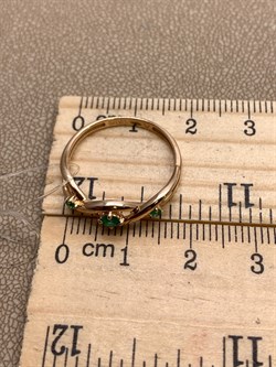*Кольцо р.17,5 Изумруд цв Красное арт. 13534-101-422 (вес 1,84 г) - фото 329101
