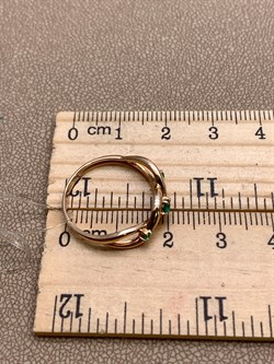 *Кольцо р.17,5 Изумруд цв Красное арт. 13534-101-422 (вес 1,84 г) - фото 329102