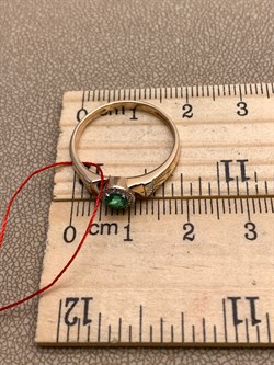 *Кольцо р.17,5 Изумруд цв Красное арт. 13081-101-372 (вес 2,09 г) - фото 329112